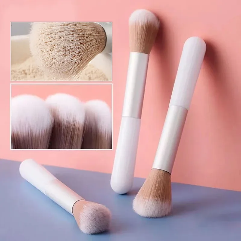 1 pçs alça redonda pincéis de maquiagem multifuncional menina profissional pó fundação blush escova acessórios cosméticos