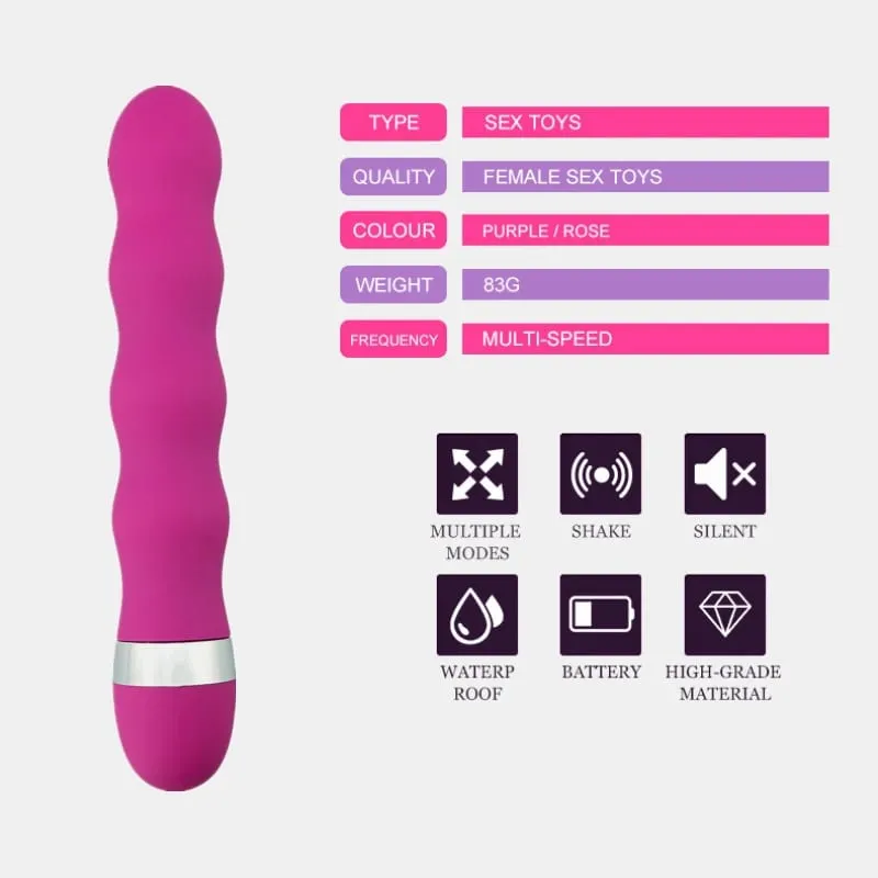 Multi Speed G Spot Vibrator Vagina Clitoris Stimulator Butt Plug Anal Adult Sex Toy for Women Men Couples Silicone Dildo