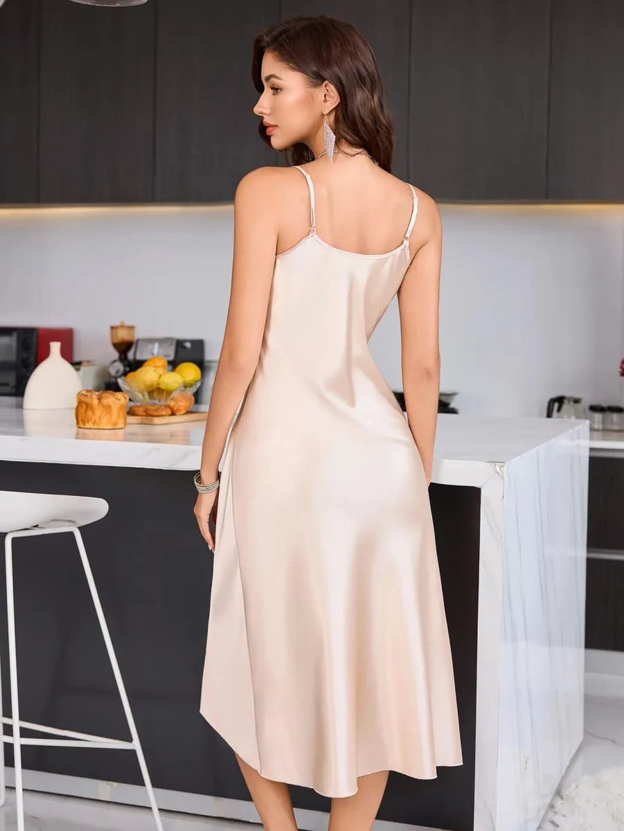 Vestido feminino sólido sem mangas chique básico minimalista casual moda decote em v vestido longo feminino para primavera verão e festa
