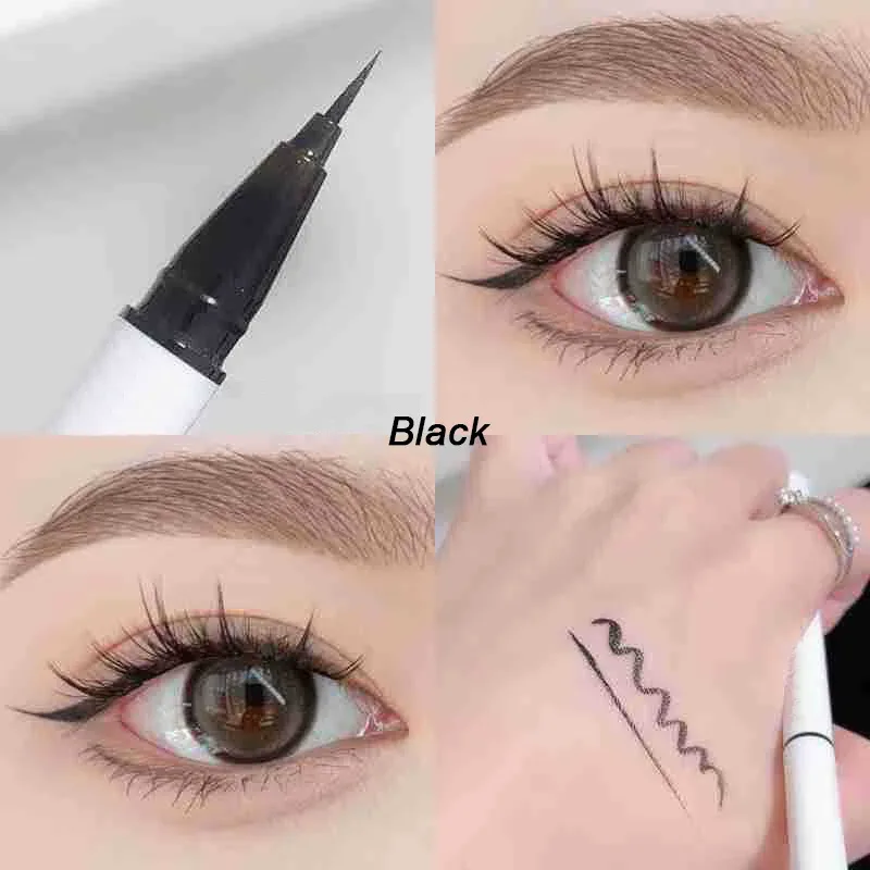 1PC White Liquid Eyeliner Pen Matte Black Long Lasting Waterproof Eye Liner Pencil Quick-drying Non-smudge Eye Makeup for Women