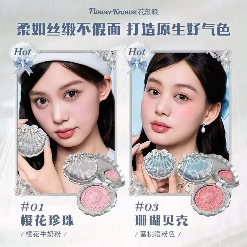 Flower Know Shells Jewel Collection Conjunto de maquiagem para presente sombra blush batom kit facial