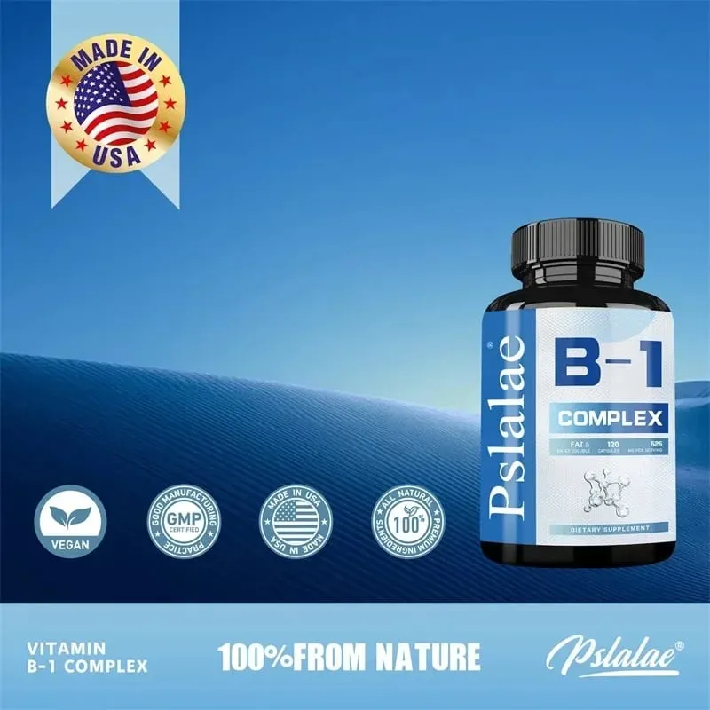 Complexo de Vitamina B1 - Fadiga Digestão Estresse Humor Fórmula Aumenta Energia e Metabolismo