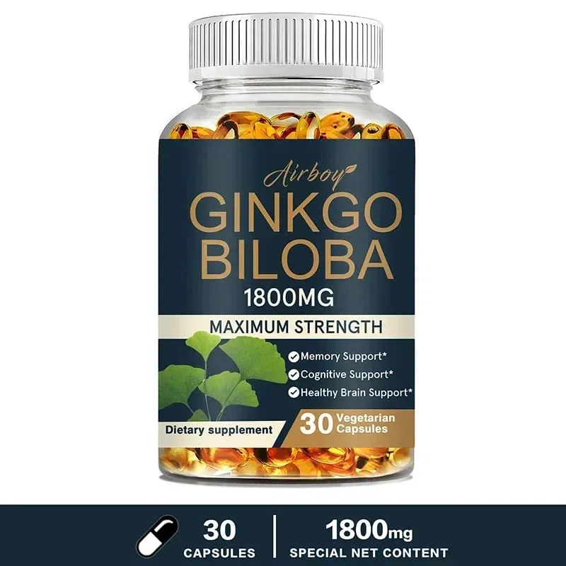Cápsulas de Ginkgo Biloba - Impulsionam o cérebro, melhoram a memória e as habilidades cognitivas, melhoram a circulação sanguínea