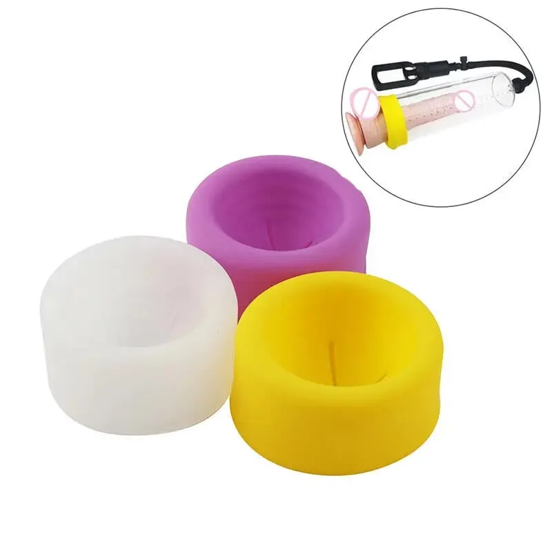 3pc substituição macia sucção donut manga capa selo de borracha para bomba pênis dispositivo ampliador conforto cilindro vácuo brinquedos sexuais masculinos