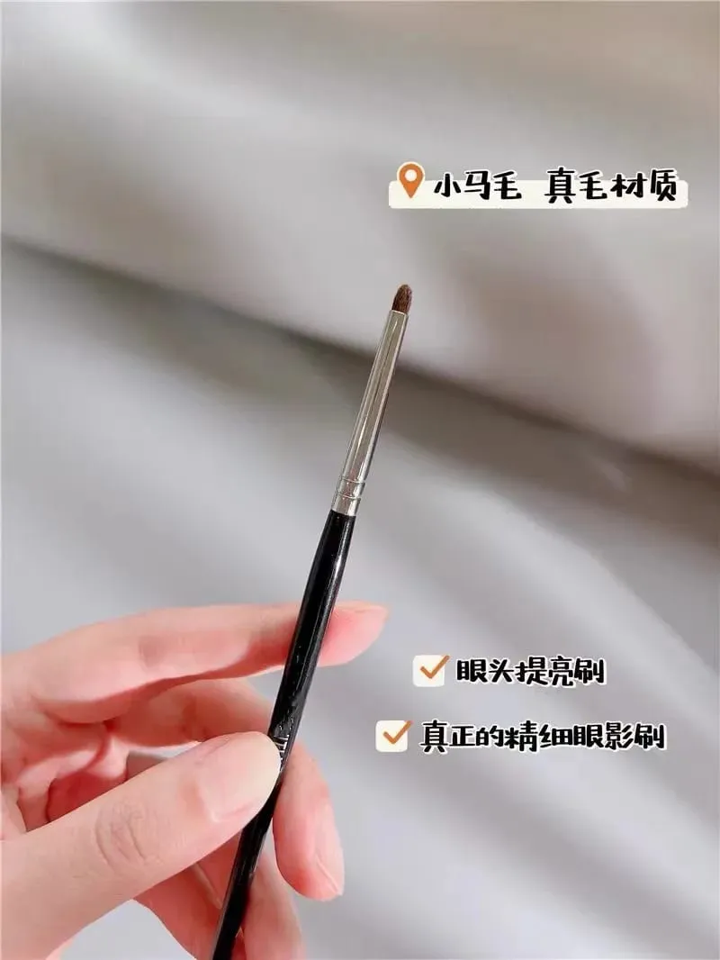 1pc detalhe pequena sombra compõem escova de cabelo pônei precisão sombra de olho pincéis de maquiagem cônico manchas ferramentas cosméticas