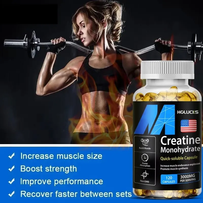 High Potency Creatine 3000mg Supplement for Brain & Muscle Cell Energy Increases Power Output & Exercise Performance Non-GMO