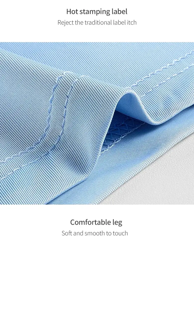 5PCS Men's ice silk seamless underpants 3D punch bag, cool, breathable, comfortable in summer, flat-angled bottom underpants