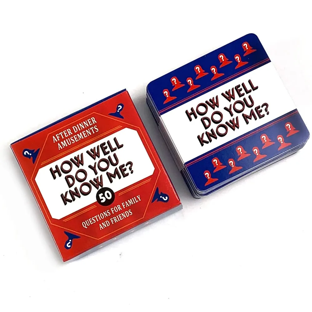 Mini Game Card - How Well Do You Know Me? - Game Board Game Card Travel Card Party Entertainment For Family Friends