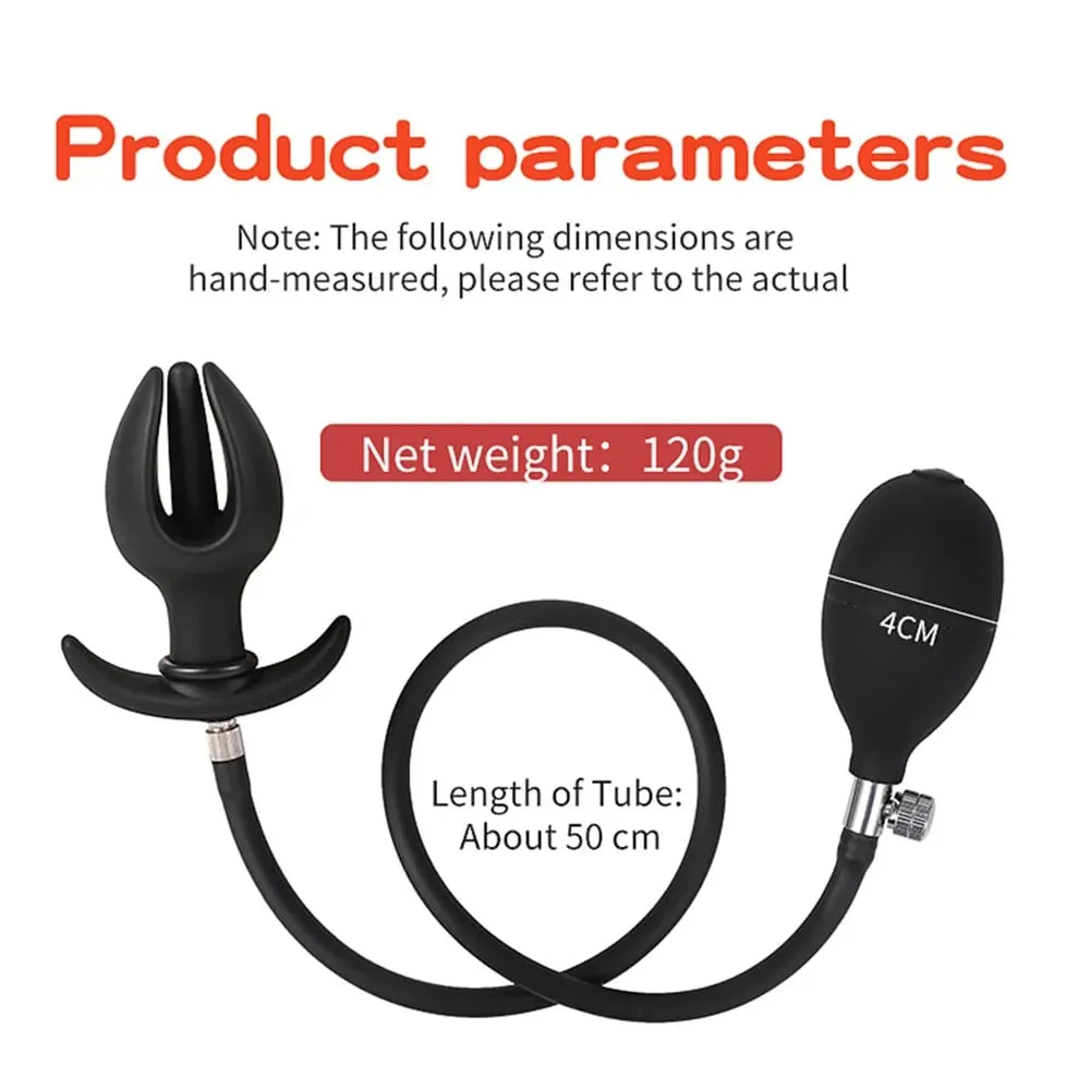 Expansor anal de flor 3d, plugue anal inflável para treinamento, plug anal, dilatador de bunda anal, brinquedo sexual de próstata para homens e mulheres