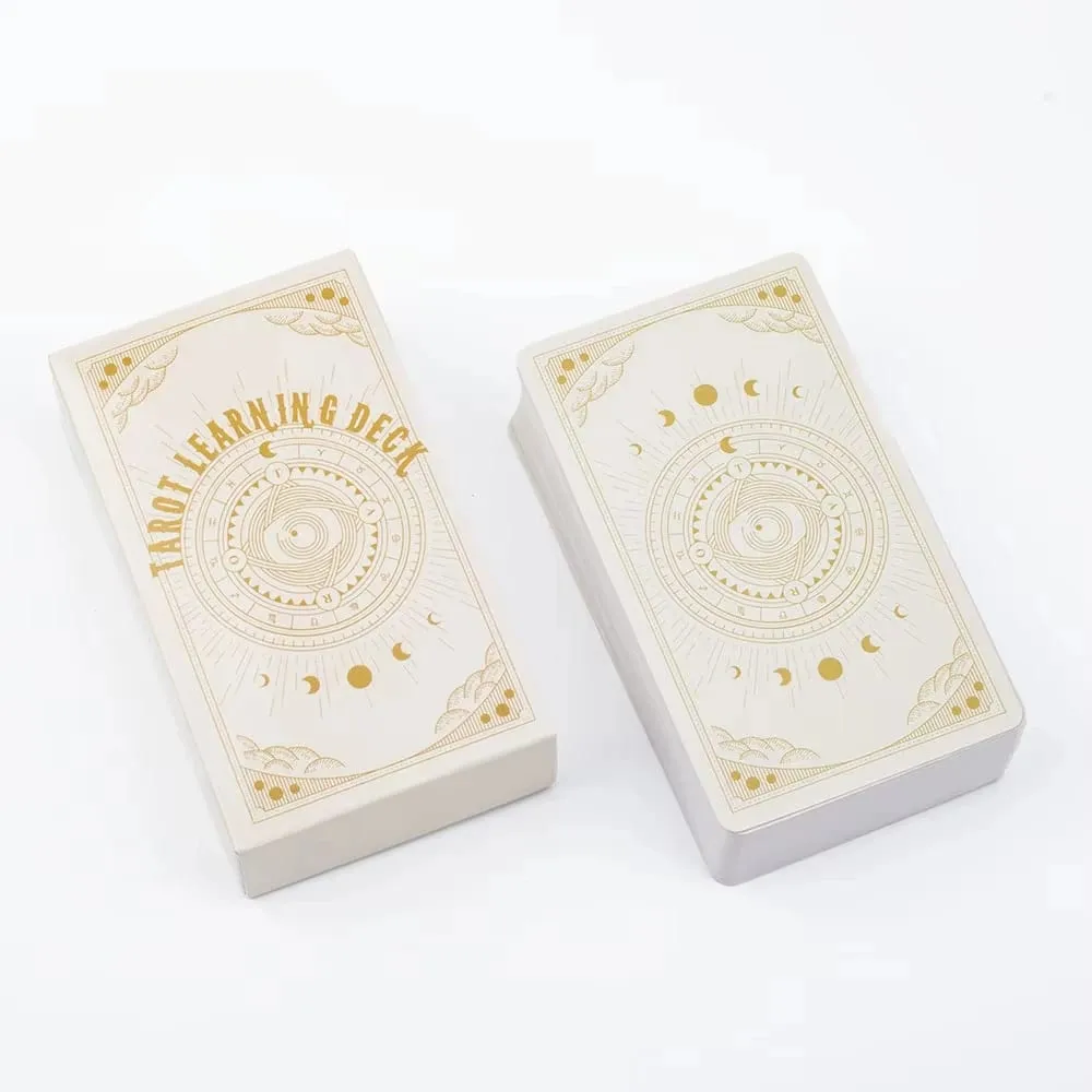Baralho de aprendizagem de tarô, 81 cartas, versão em inglês, 10.4*6 cm, tabuleiro de adivinhação místico, jogos para iniciantes