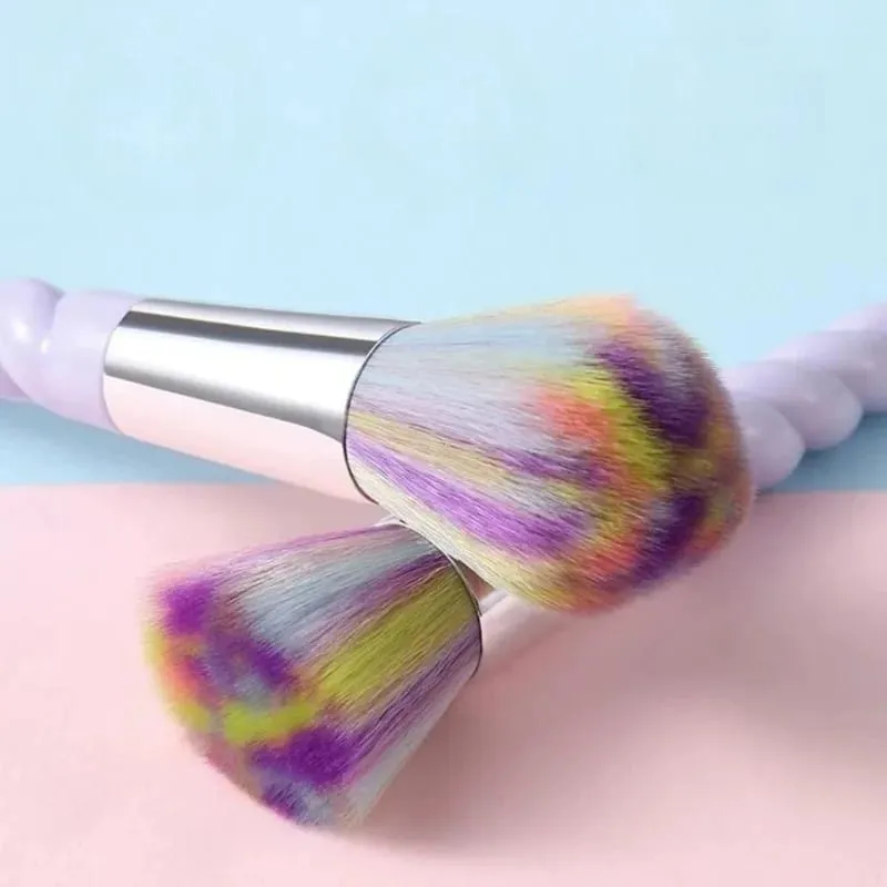 Conjunto de pincéis de maquiagem coloridos de 10 peças, cabo de cristal, pincéis corretivos, beleza, saúde, ferramentas cosméticas, ferramentas de maquiagem