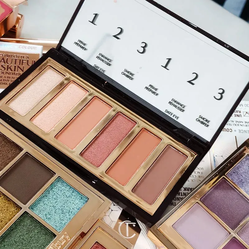 Luxury Charlotte Tilbury Brand Makeup 6 Colors Eye Shadow Disc 8.2g Matte Pearl Finish Naked Color Series Beauty Eye Cosmetics