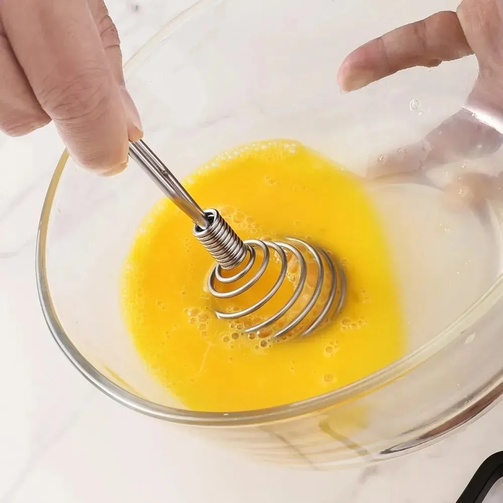 Acessórios de cozinha espiral batedor agitador misturador aço inoxidável ovo leite jam batedor manual liquidificador cozinhar utensílio cozinha ferramenta