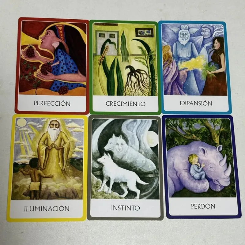 Chakras oráculo de los chakra oráculo cartas 49 baralho 10.4*7.4cm versão espanhola destino adivinhação tarô jogo de tabuleiro