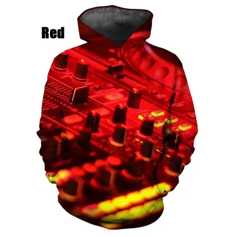New Fashion 3D Print DJ Pattern Hoodies For Men Casual Pullover Sweatshirts Tops Men's Streetwear Oversized Hoodies Ropa Hombre