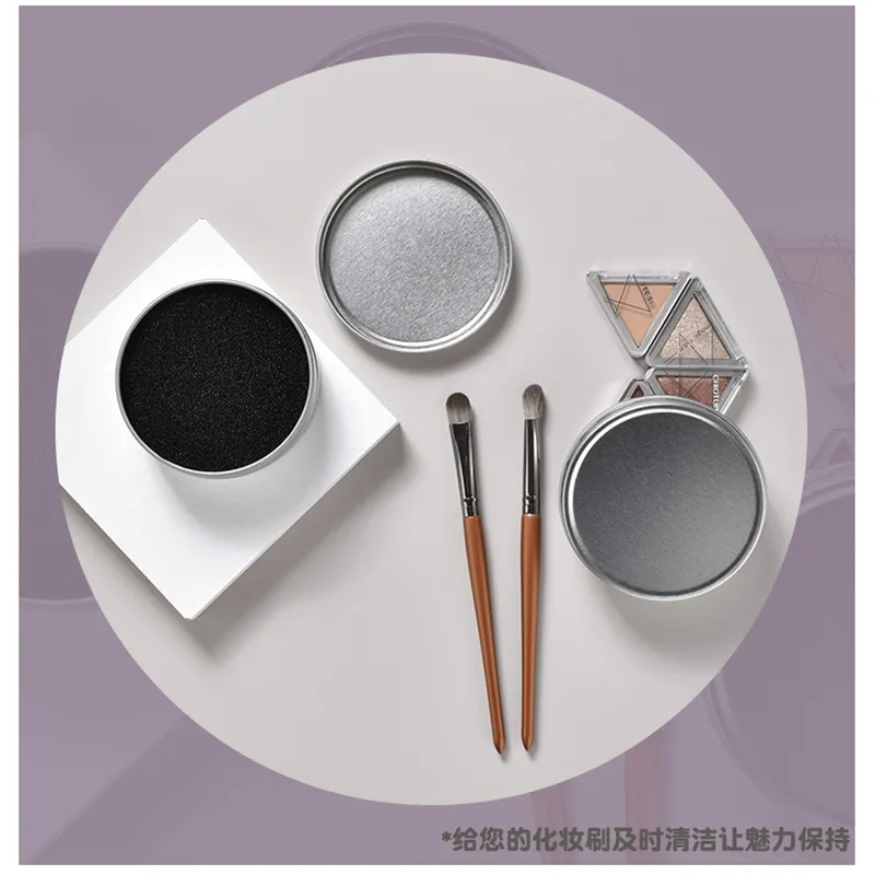 化妝刷乾洗盒快速清潔拋棄式海綿化妝刷工具配件