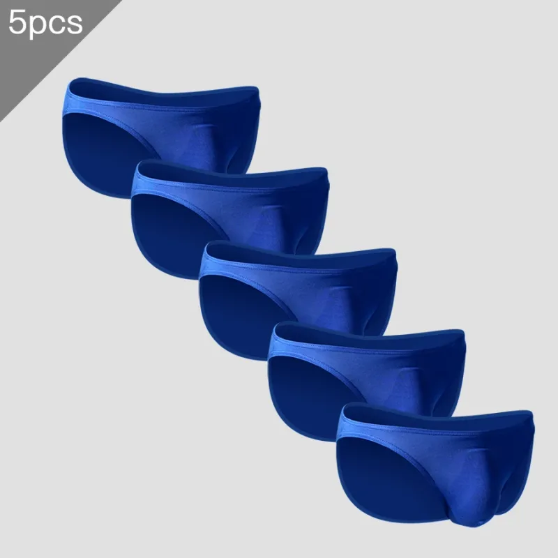 5pcs Men's briefs U convex mode thin stretch sexy low waist tight narrow hem underpants