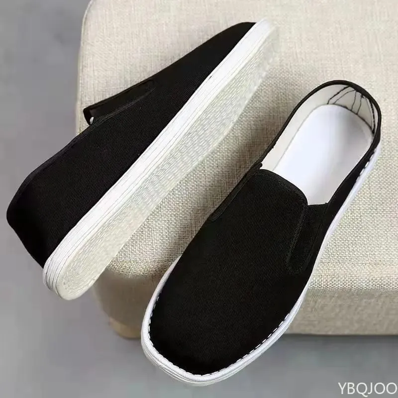Novos sapatos de pano masculinos feitos à mão respirável apartamentos confortáveis ​​sapatos de trabalho leves casuais masculinos sapatos de lona preguiçosos zapatos homme