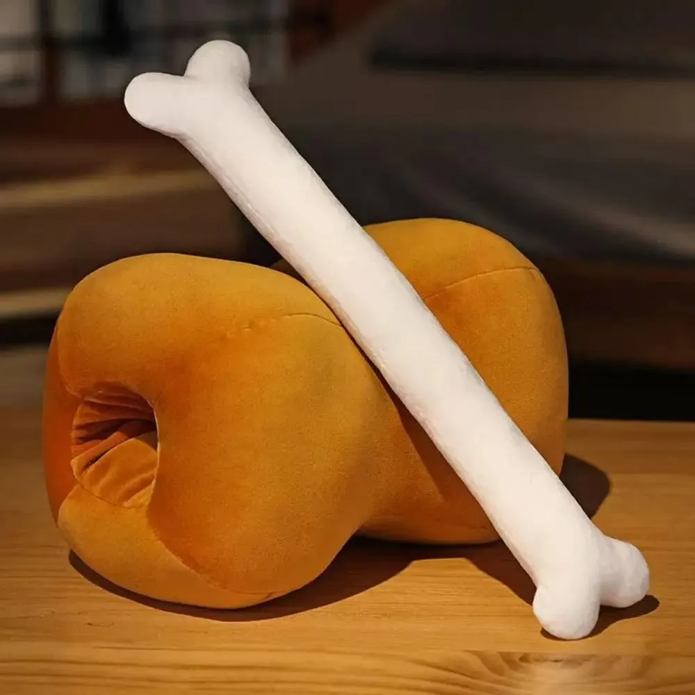 Novidade 42cm simulação osso de carne travesseiro macio lavável travesseiro hipoalergênico design de desenho animado travesseiro de dupla utilização almofada de sofá
