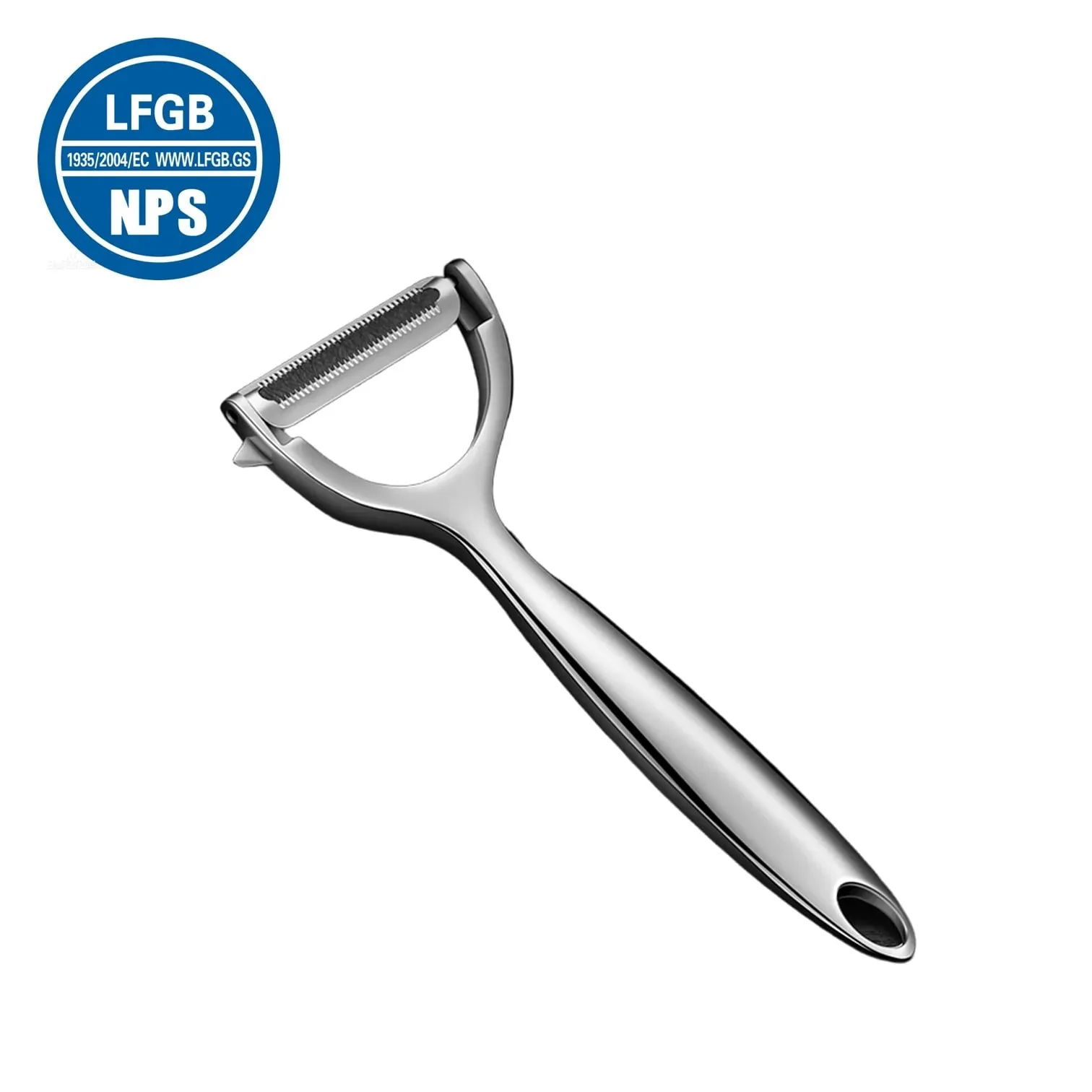 LFGB Certificated Pure 304 Stainless Steel Peeler Ultra Sharp Blade Fruit and Vegetable Zester Family Kitchen Peeling Tool