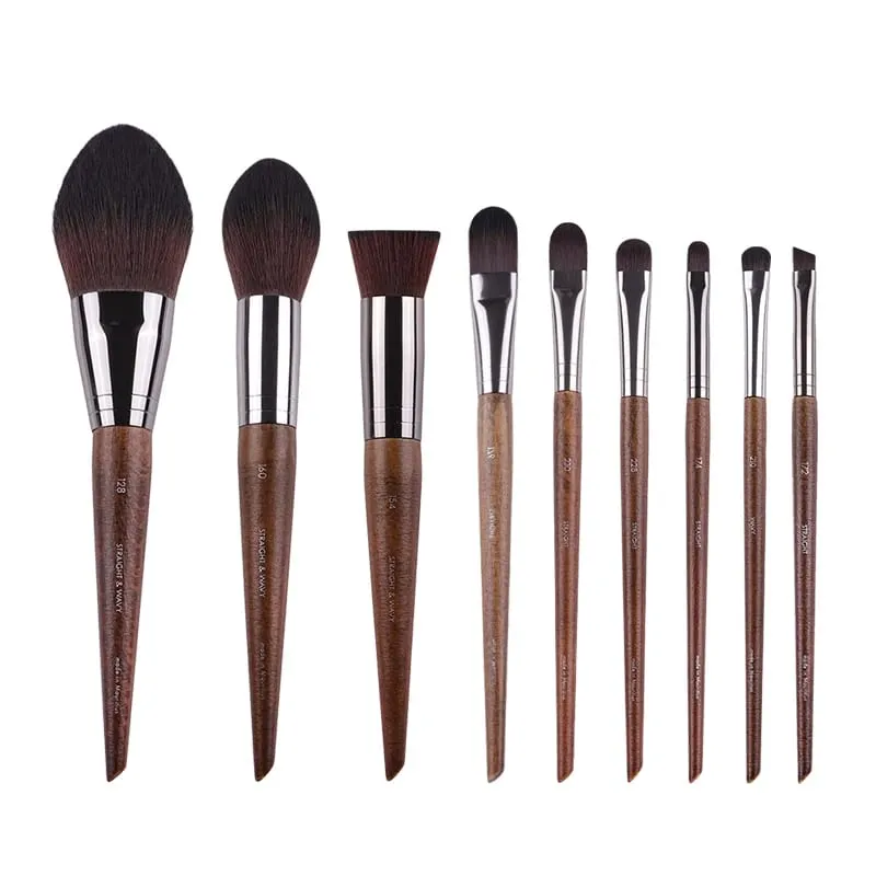 2 peças/35 peças mf pincéis de maquiagem macios de madeira natural, pó, base, corretivo, pincel de maquiagem, blush, ferramentas de sombra de cabelo sintético