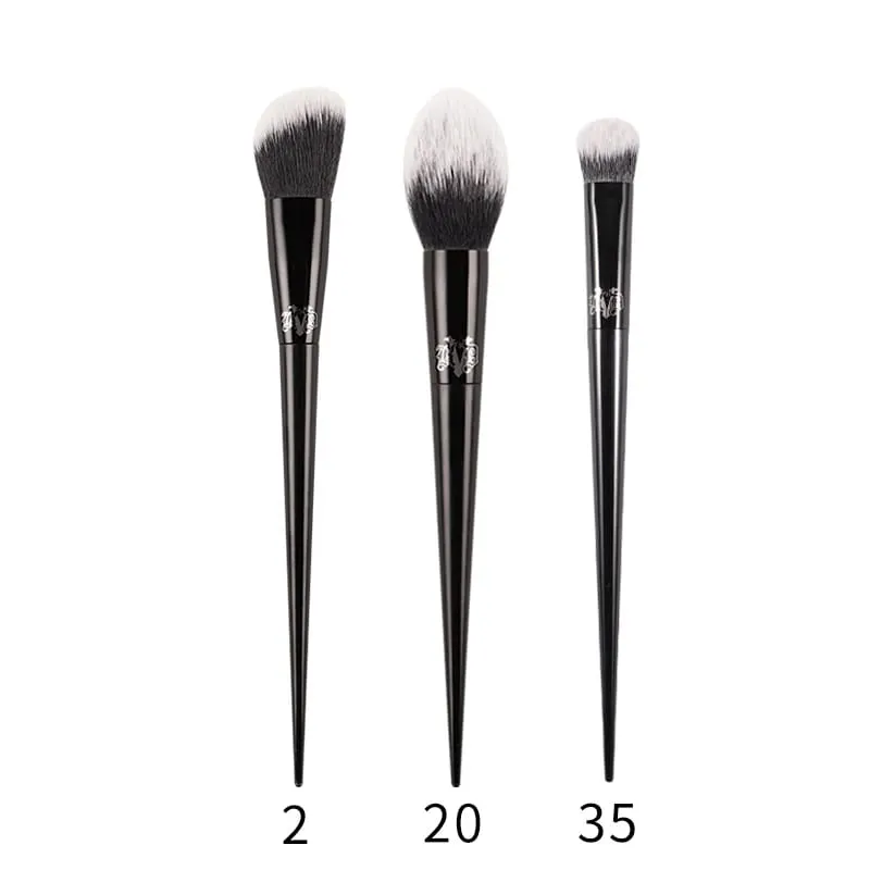Kat Von D Conjunto de pincéis de maquiagem e kit para base, blush, destaque, corretivo, escultura em pó, sombra, pincel de maquiagem de marca KVD