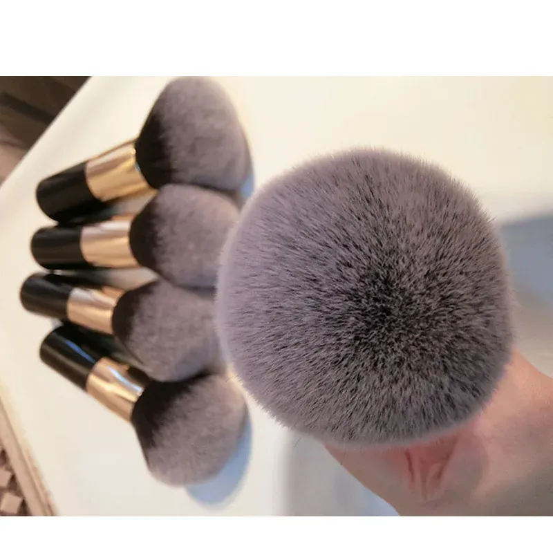 Pincel de maquiagem para pó solto, pincel para base, blush, iluminador, profissional, cosméticos de rosto grande, cabelo macio, ferramentas de maquiagem para mulheres