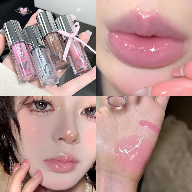 Marrom brilho labial esmalte duradouro brilho labial espelho de água brilho labial à prova dwaterproof água geléia plumping batom compõem hidratante matiz labial