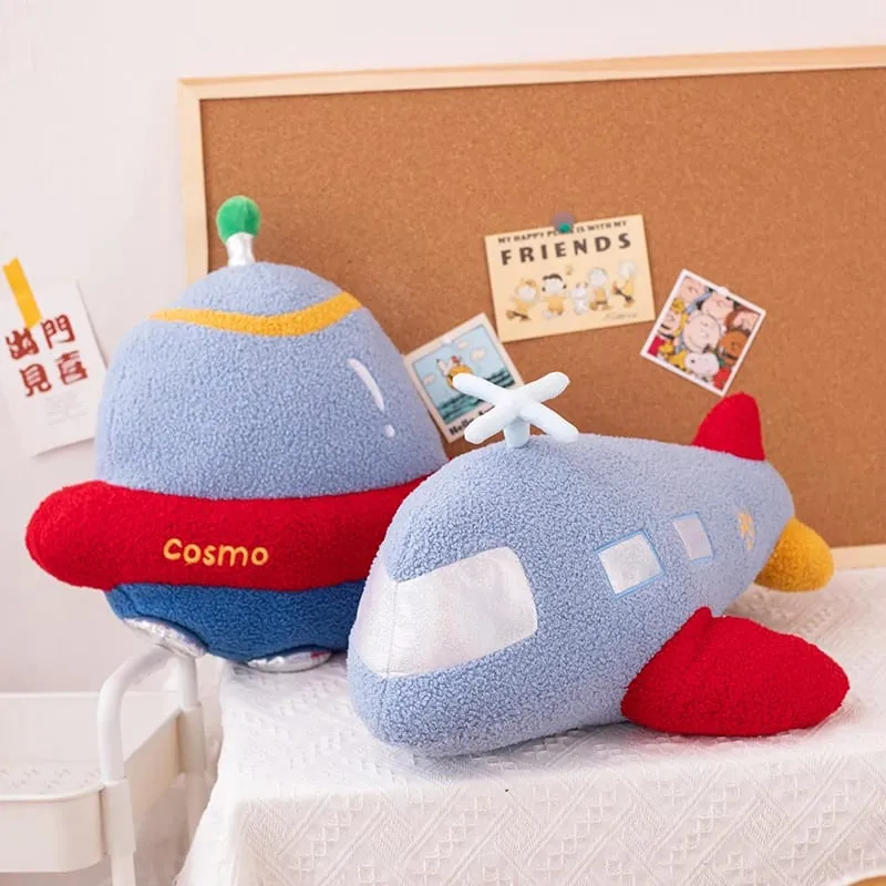 Zu espaço tema festa decoração de casa bonito astronautas ufo foguete e avião brinquedos de pelúcia meninos tenda quarto almofadas