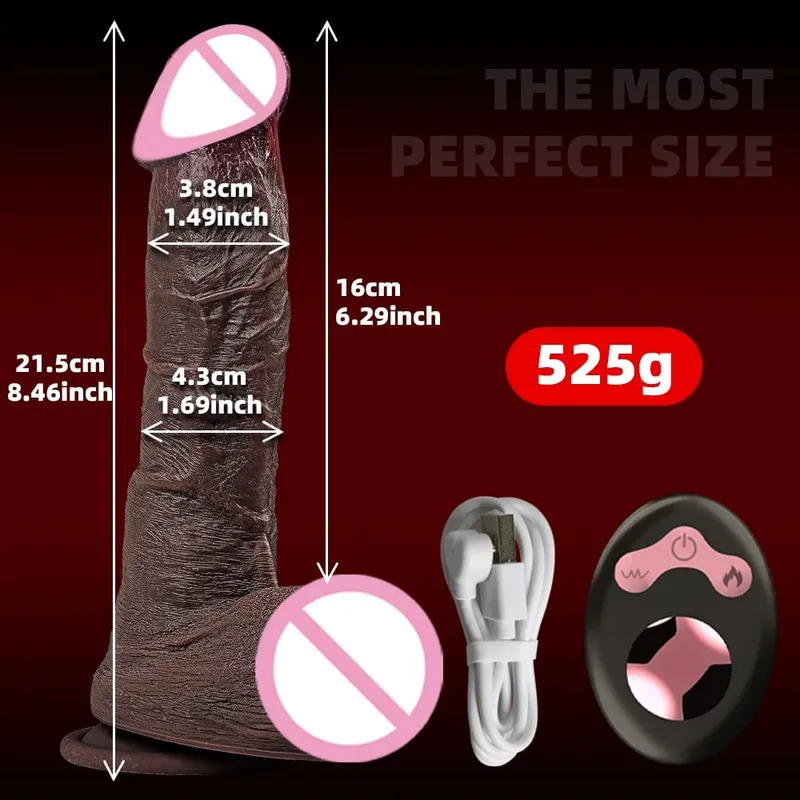 Realistic Dildo Telescopic Vibrator Man Dick Thrusting Vibrating Big Penis Cock Rotating Sex Toy For Women Realistic Penis Dildo