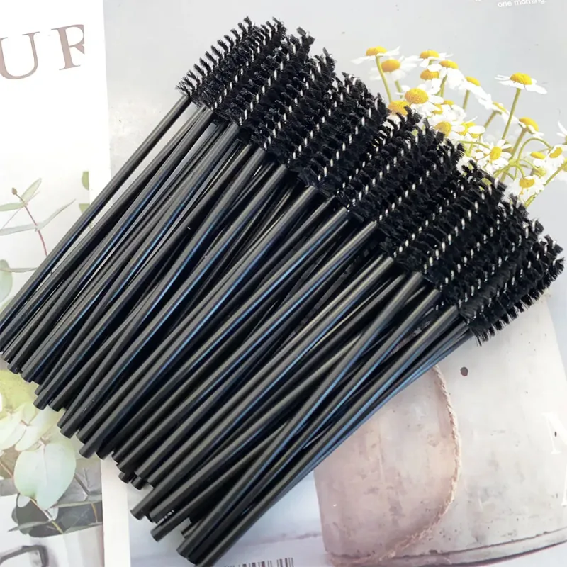 500pcs Mascara Wands Disposable Eyebrow Eyelash Brushes Eyelash Spoolies Applicator for Eyelash Extension Makeup Tool