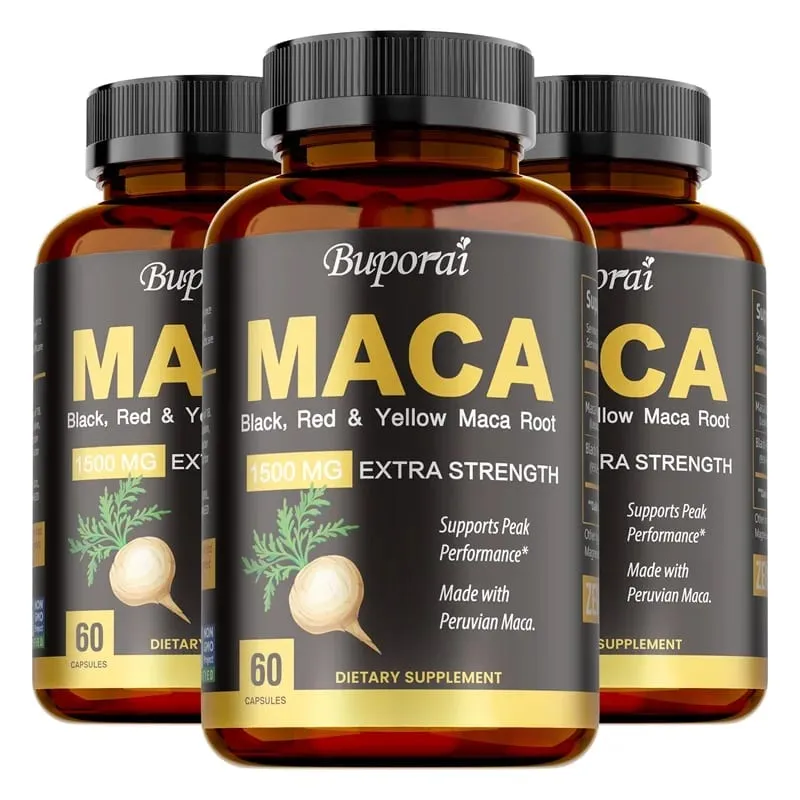 Cápsulas de Maca - Reduz a fadiga Equilíbrio hormonal Regula o humor Melhora o desempenho atlético Aumenta a energia e a resistência