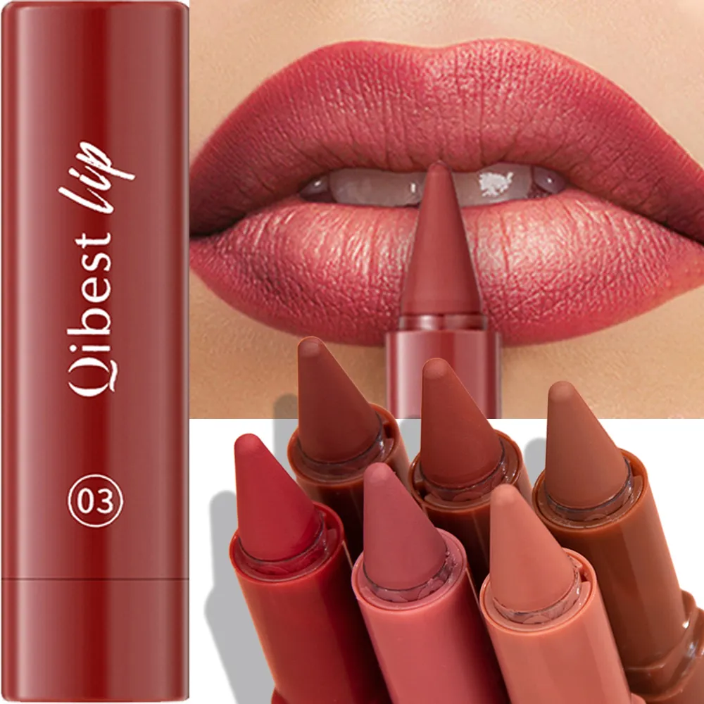 Batom torcido para lábios, caneta multiuso em pó, blush, veludo, fosco, à prova d'água, copo antiaderente, maquiagem labial