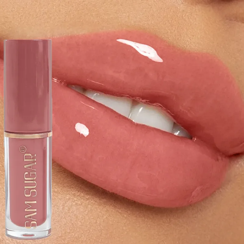 Mini brilho labial transparente, brilho labial, óleo de longa duração, hidratante, batom líquido, desbotamento das linhas labiais, maquiagem matiz labial