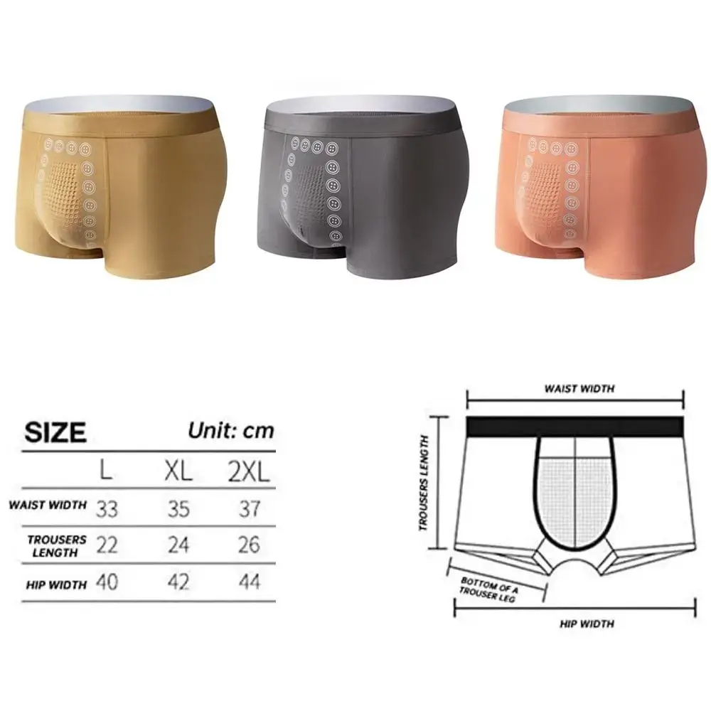 Energy Field Therapy Men's Underwear Elastic Polyester Fibre Long Lasting Slim Briefs Breathable Magnetic Therapy Men Underwear