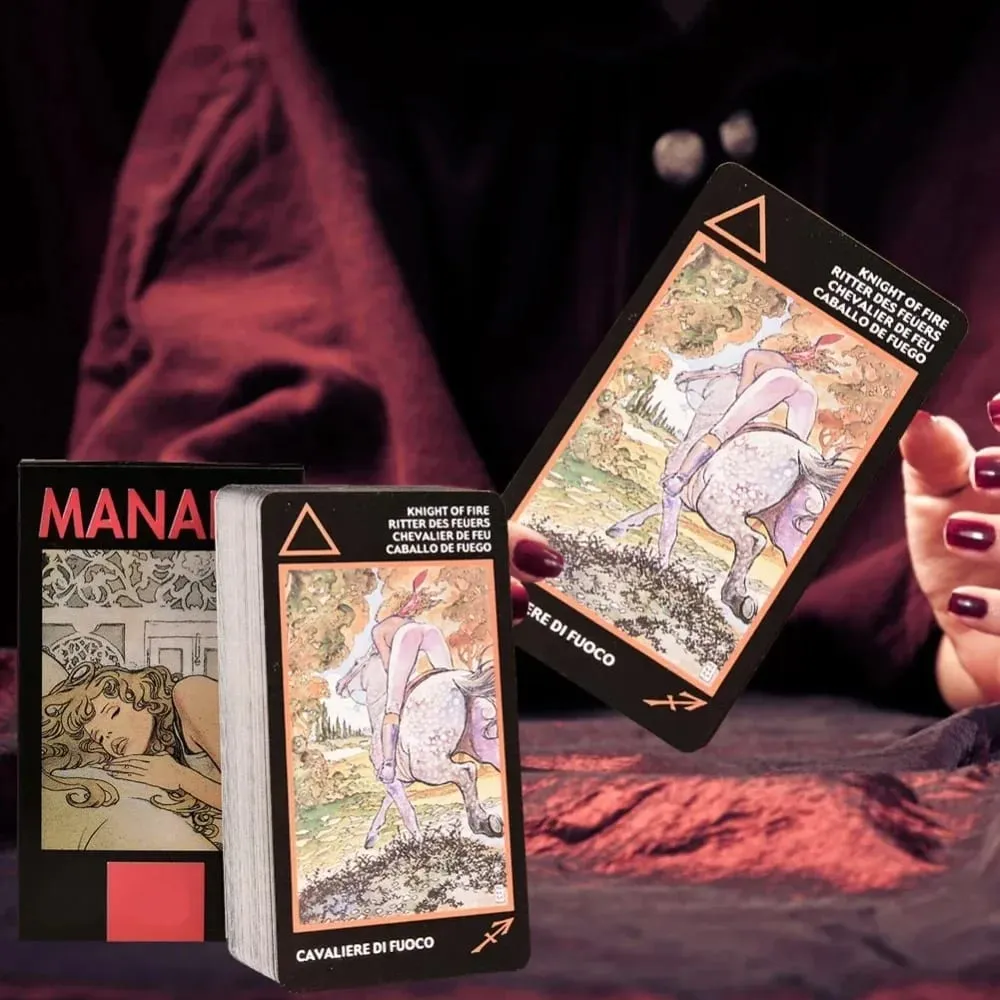 Manara baralho de tarô erótico, arte ilustrada, cartas oráculo de adivinhação para leitores de tarô, leitura espiritual e coleção pessoal