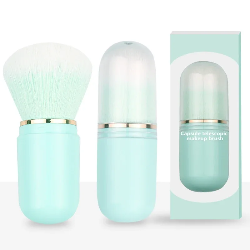 Ferramentas de maquiagem únicas, mini pincéis de maquiagem portáteis, ferramentas de beleza retráteis, pincel para pó solto, blush, pincéis de maquiagem