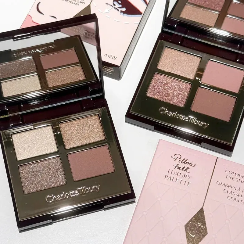 Charlotte tilbury marca maquiagem 4 cores disco de sombra de olho 5.2g travesseiro talk natureza fácil de colorir fundação sombra cosméticos