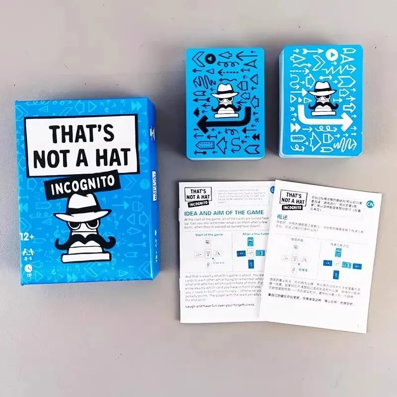 That’s Not a Hat Board Game Happy Party Game Set with Basic and Extended Card for 3-8 Players All Ages-Fun Bluffing & Memory