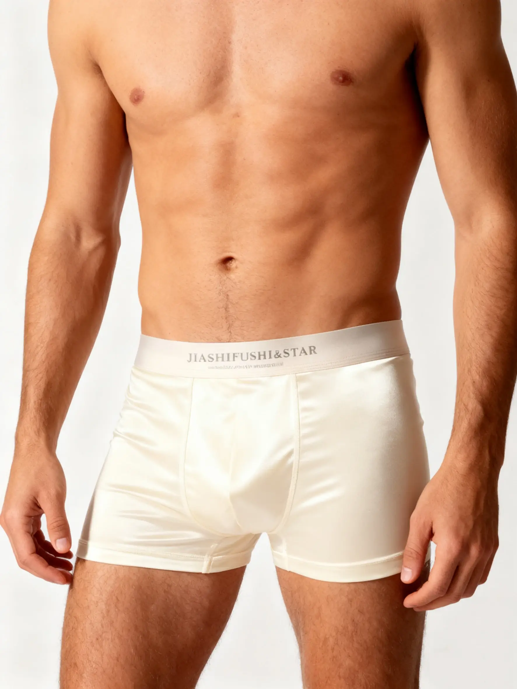 Cuecas de boxe de fibra masculina respirável 4 tamanhos, roupa íntima respirável confortável, tecido de malha de estiramento médio, cor sólida — image 14