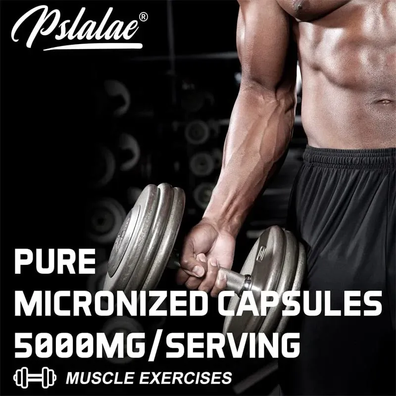 Monohidrato de creatina - 5000 mg por porção Creatina pré-treino para ajudar a construir músculos, aumentar a energia e o desempenhoSuplementos