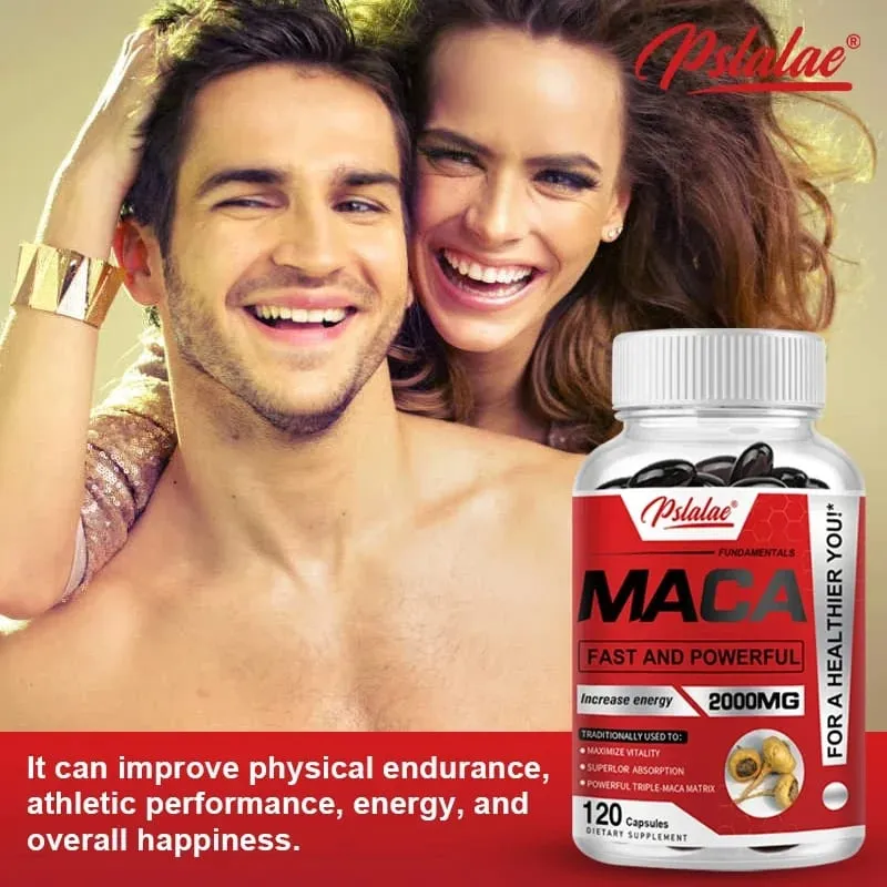 Cápsulas de raiz de maca - aumentam a resistência e a força para maximizar a vitalidade e melhorar o desempenho da massa muscular — image 4