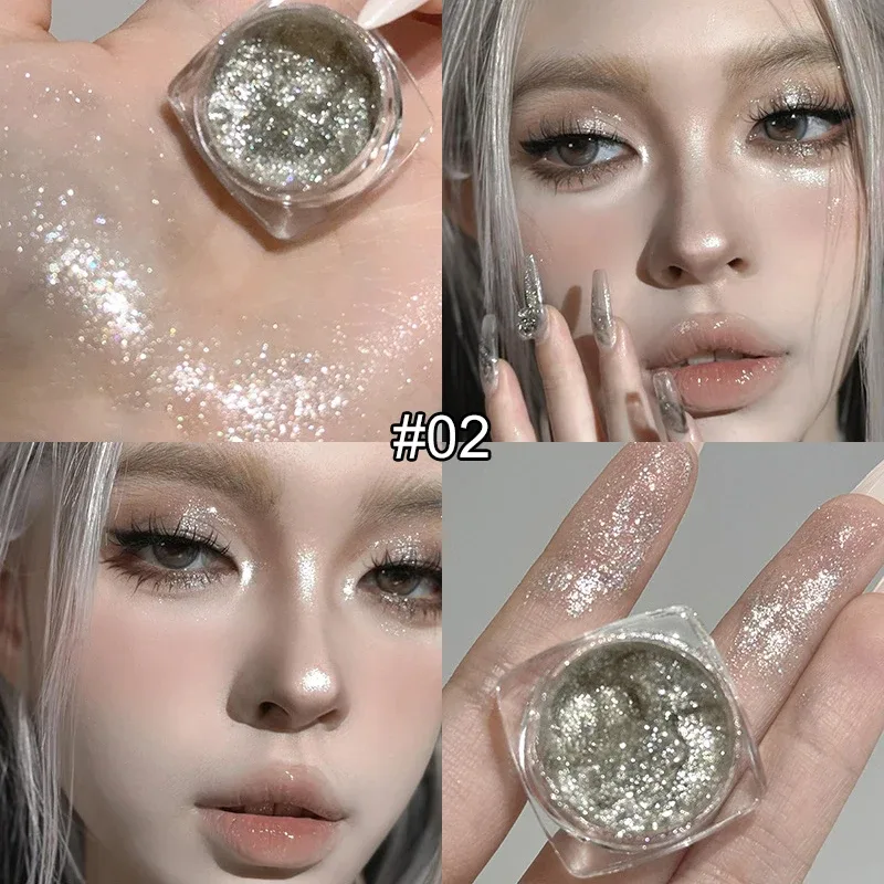 Sombra única - Ultra Sparkle Glitter, acabamento sedoso, fosco e luminoso perolado para uma aparência diária ousada e delicada de maquiagem dos olhos