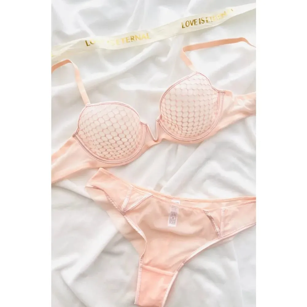 Sutiã minimizador de meia xícara para mulheres, verão, ultrafino, macio, push-up, francês, decote em v profundo, plus size, sutiã 34-44 B-C COP