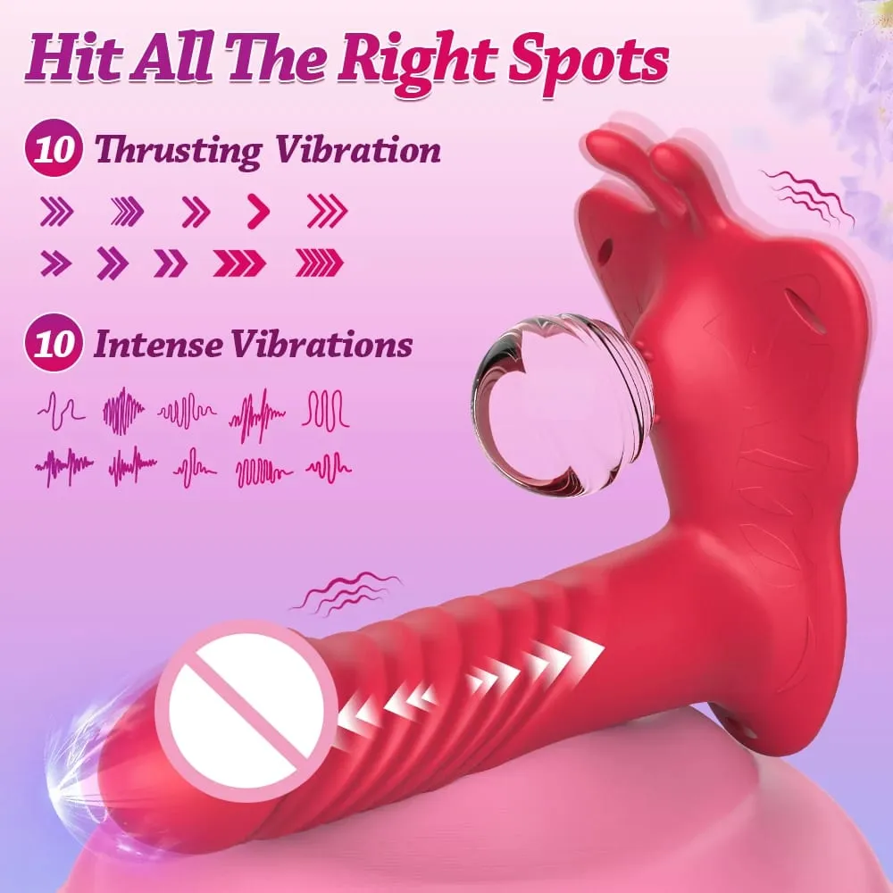 Vibrador de impulso remoto sem fio wearable 10 modos telescópicos vibrador vibrador clitóris estimulador butt plug brinquedo sexual para mulher