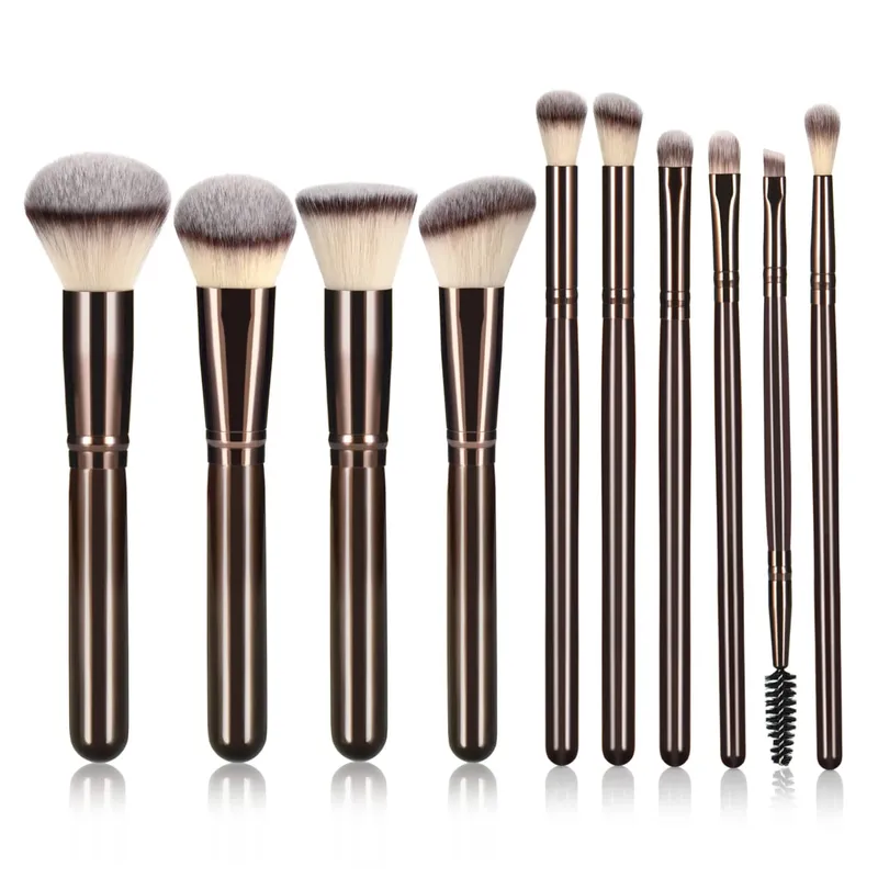 Conjunto de pincéis de maquiagem macios e fofos, base para sombra de olho, pó cosmético feminino, blush, mistura de beleza, ferramenta de beleza