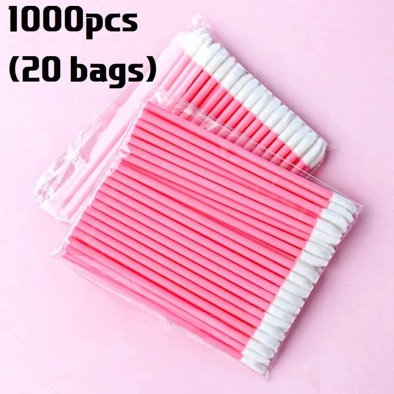 散裝 50/500/2000 支唇刷專業塗抹器批發口紅棒女式唇彩刷化妝工具配件