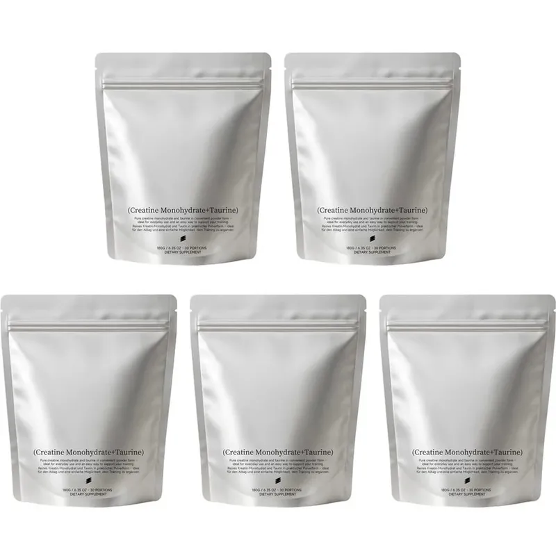 Suplemento de pó fino de taurina monohidratada de creatina, suporte diário para treinamento esportivo masculino e feminino, 180g, fornecimento para 30 dias