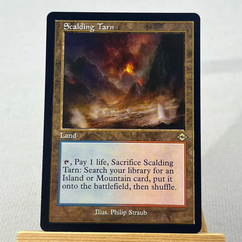 MH2 HOLO7-Ⅰ03 Cartões Tcg Alemão Núcleo Negro Ragavan Ágil Saga de Urza Buscar Terras Áridas Mesa os Cofres da Cabal