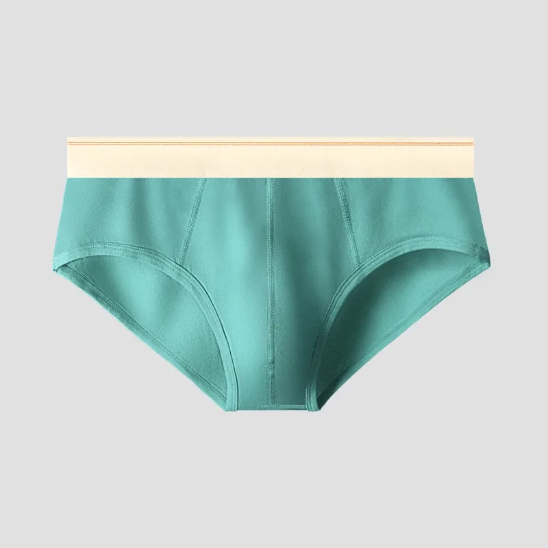 Cueca triangular masculina de algodão puro, respirável e confortável, cintura média, suave para a pele e macia, cueca adolescente 3256810188437944